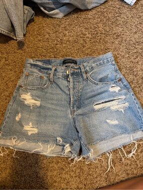 Aeropostale Light Blue Distressed Denim Cutoff Shorts